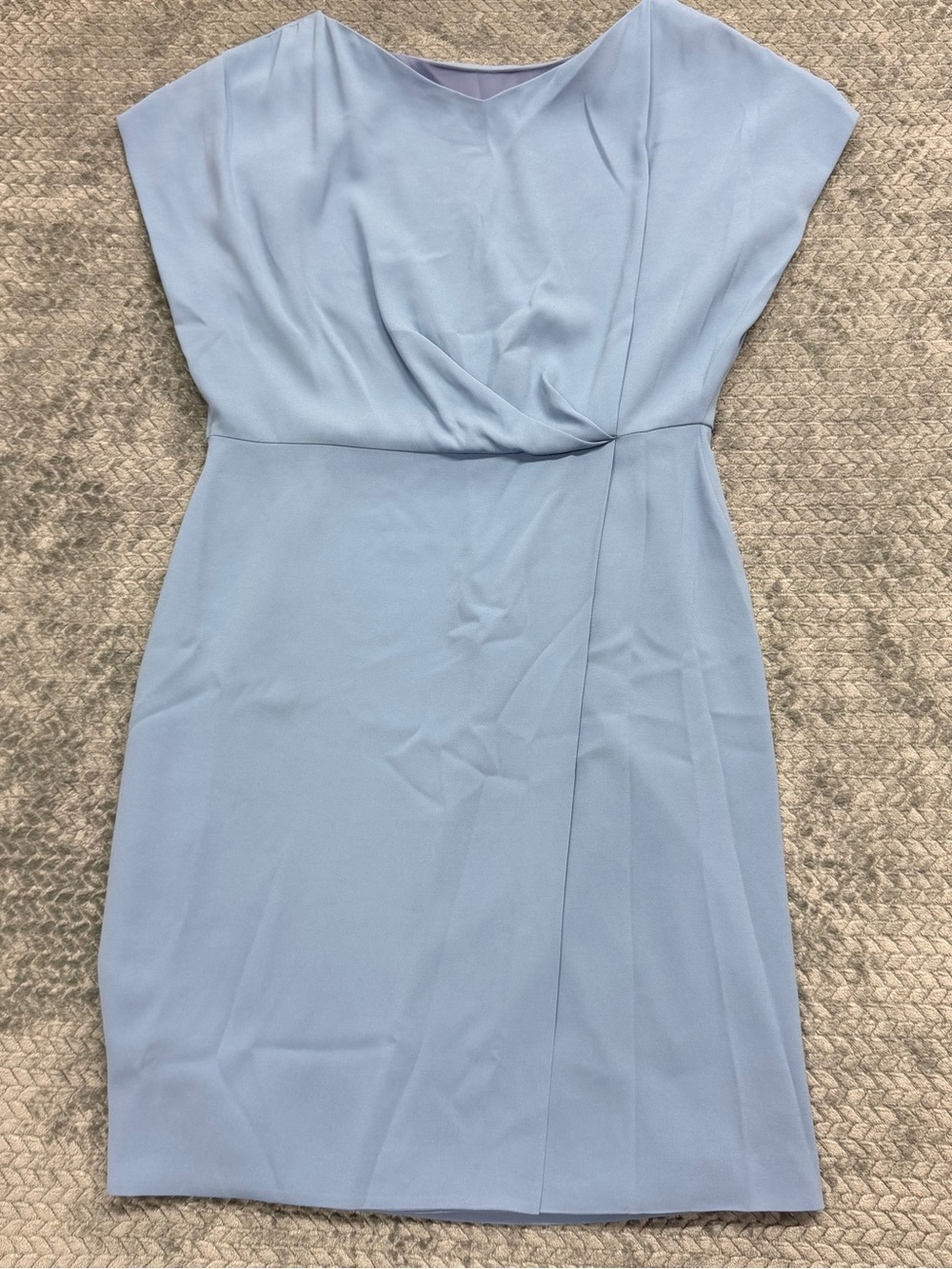 MM Lafleur Sky Blue Draped Midi Dress - Picture 2 of 13